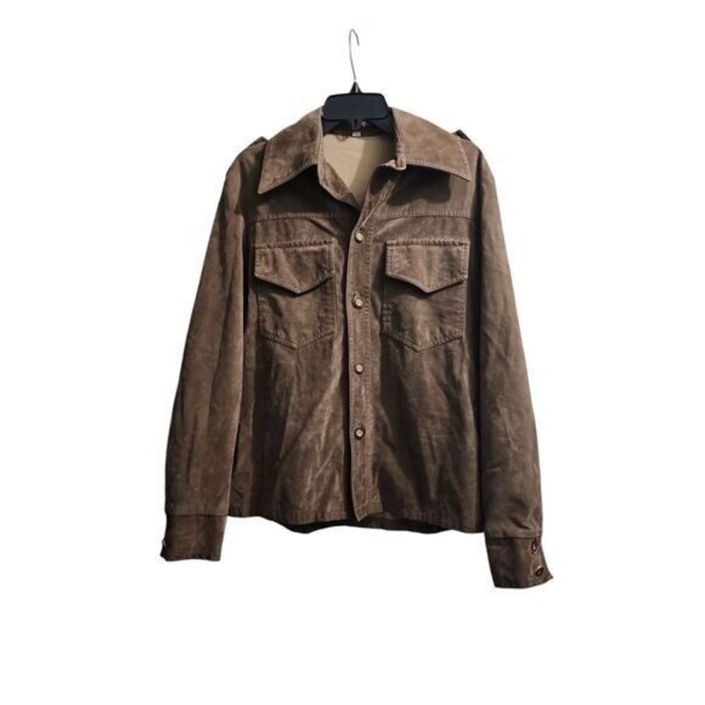 California Mule Rugged Brown Suede Shirt Jacket Casual Outdoor‎ Wear Size 40